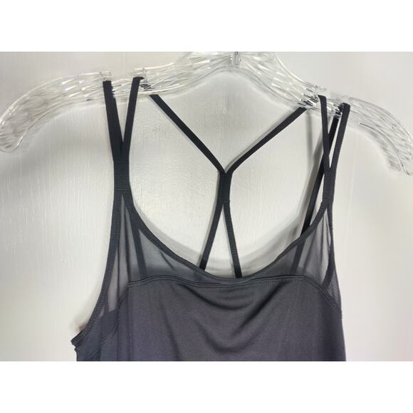 MTA Sports Women Black Racerback Tank Top with built in bra - Picture 2 of 5